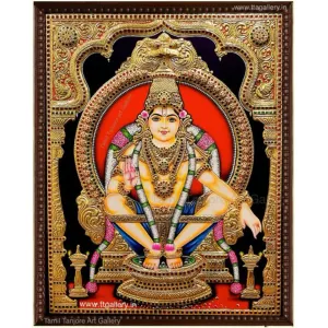 Iyyappan Tanjore painting 02 - 28*22*2