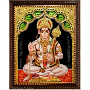 Hanuman Tanjore painting 02 - 28*22*2