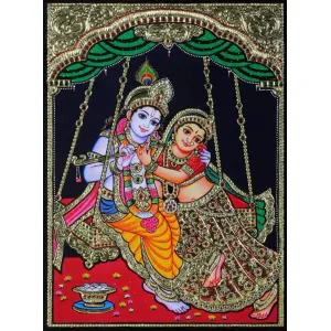Radhey Krishna Tanjore painting - 28*22*2
