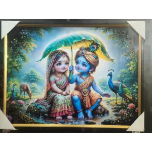 Radhey Krishna Stone work Frame 