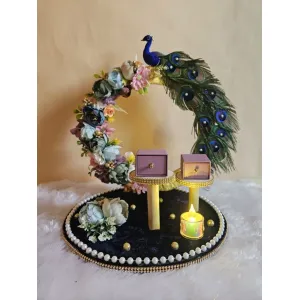 Peacock Engagement ring plate