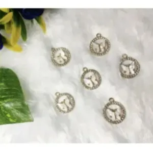 Circle Butterfly Charm 