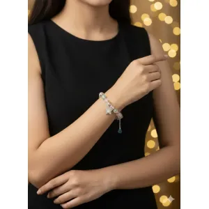 Multicolor beaded bracelet with charm 