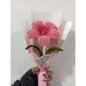 Pipecleaner single flower bouquet 
