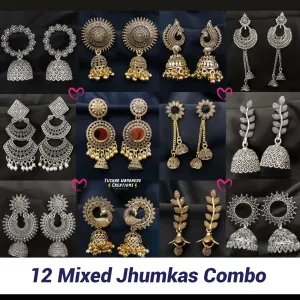 12 Mixed Jhumkas Special Combo