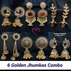 6 Golden Jhumkas Special Combo