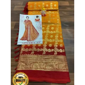 Kota-doriya-foil-print-sarees-with-blouse-piece