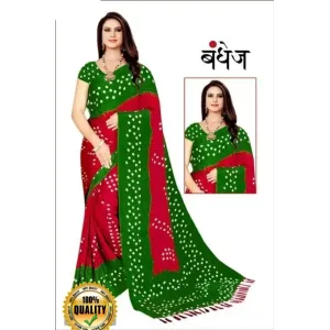 Georgette Printed saree with Blouse Piece