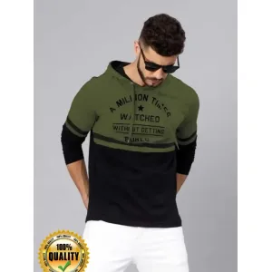 Trending Mens Full Sleeves Hooded T Shirt
