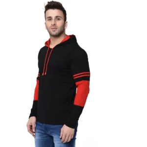 HELMONT Striped Men Hooded Neck