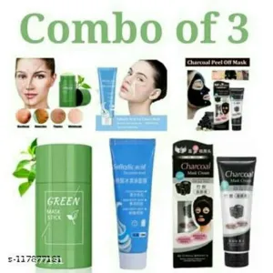 Charcoal peel of Mask with green stick &  icecream face wash