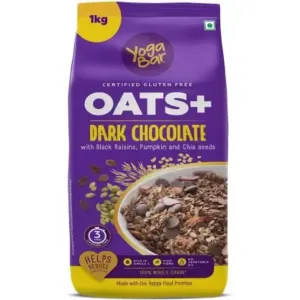 Yogabar Oats Dark Chocolate Oatmeal Pouch  (1 kg)