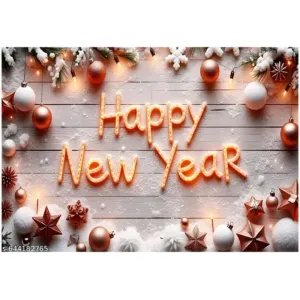 PIYU HOME FURNISHINGS Happy New Year Backdrop