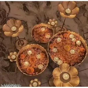 Artistiry Craftsmen Taj Urli Floating Flower Set - Set of 9