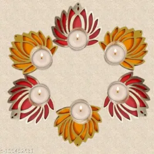 GiftZilla Lotus Tealight Candle Holders - Pack of 6