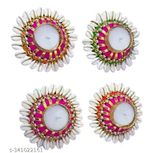 Deepti Decor Pack of 4 Chudi Tealight Candle Holders