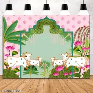 Festival Backdrop for Home Pooja