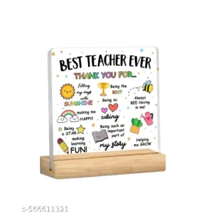 BS Amor Best Teacher Ever Desk Plaque 