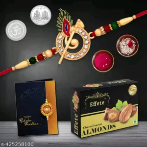 Effete Rakhi with choco coated Almonds & Gift Card