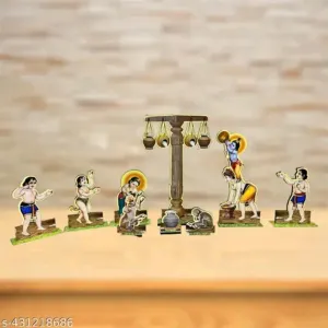 RK Krishnaji Makhan Chor Leela with Sakha Wooden MDF