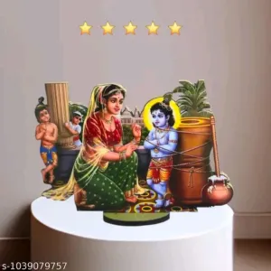 NEHA BRAJ STORE Balkrishna Damodar Leela Wooden MDF