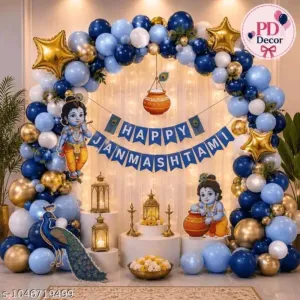 PD DECOR Happy Janamashtami Balloon Celebration