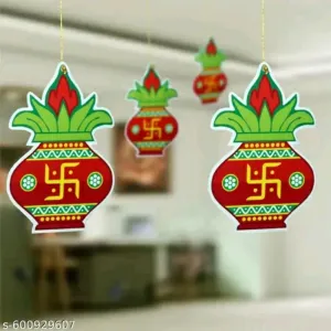 Paper Hanging Kalash for Diwali Decoration - Pack of 10