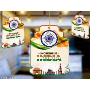 GRAND SHOP Incredible India Printed Hanging Cutouts - Pack of 10 pcs
