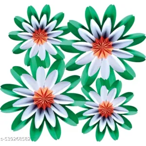 BHAKTI ENTERPRISE Set of 4 Patriotic Paper Floral Hangings