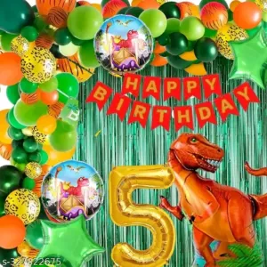 HOUSE OF BANTER Scary Dinosaur Theme Birthday Decoration Kit