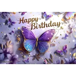 NIV 3D Printed Butterfly Birthday Backdrop