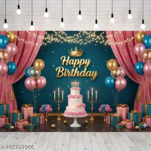 SARASWATI CREATION Birthday Background Cloth