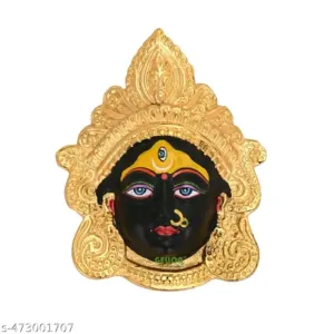 Gellon Maa Durga Wall Hanging in Matte Black & Gold Finish
