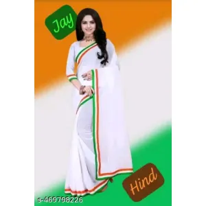 Georgette Tiranga Saree with Silk Blouse piece