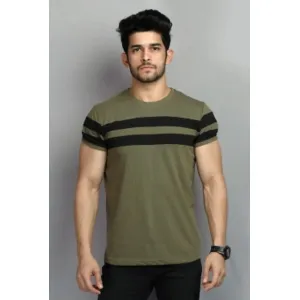 Color Block Men Light Green T-Shirt