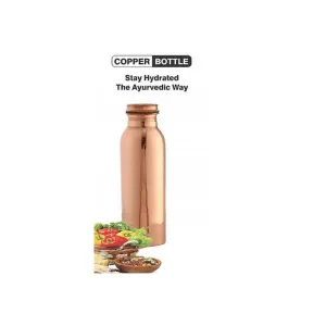 Pure Copper Jointless Water Bottle 1Ltr