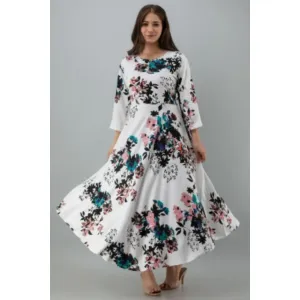 NEW APPARELS Women Printed Anarkali Gown
