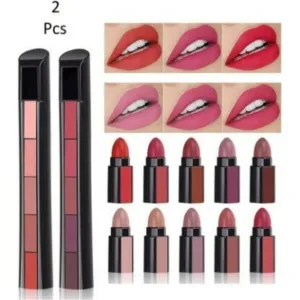GLOW IT 5 in 1 Forever Enrich Matte Lipstick, The Red & Nude Pack of 2