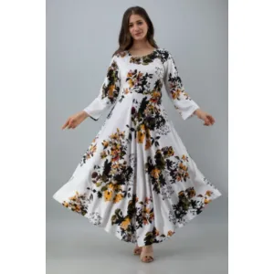NEW APPARELS Women Printed Anarkali Gown