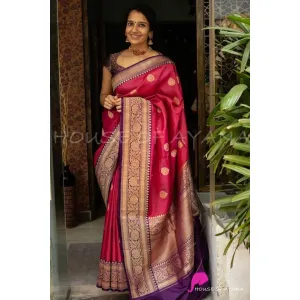 BEAUTIFUL RICH PALLU & JACQUARD WORK ON ALL OVER THE SAREE.