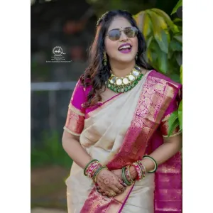 BEAUTIFUL RICH PALLU & JACQUARD WORK ON ALL OVER TA*FABRIC 