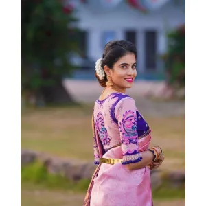 BEAUTIFUL RICH PALLU & JACQUARD WORK ON ALL OVER THE SAREE