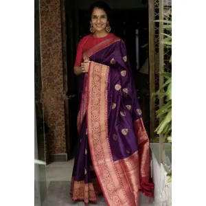 BEAUTIFUL RICH PALLU & JACQUARD WORK ON ALL OVER THE SAREE.*