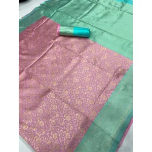 BEAUTIFUL RICH PALLU AND JACQUARD WORK ON ALL OVER THE SAREE
