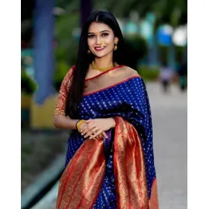 BEAUTIFUL RICH PALLU & JACQUARD WORK ON ALL OVER THE SAREE.*