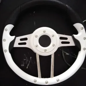 White steering wheel available for all cars