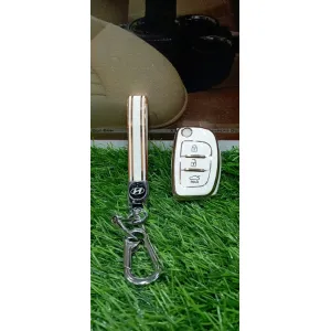 Tpu key cover with keychain compatible with Hyundai creta/i20/venue