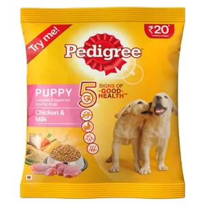 Pedigree Puppy Dry Dog Food, Chicken and Milk, 100 g-Trail Pack

