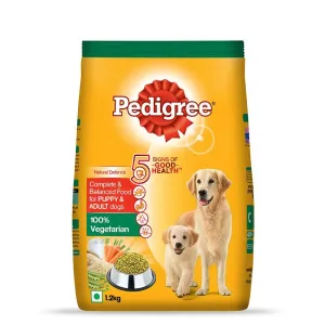 Pedigree 100% Veg Dog Food for Both Puppy & Adult 1.2kg