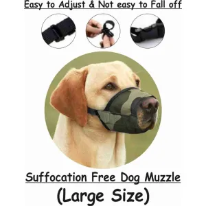 Army printed nylon dog mouth muzzle 
